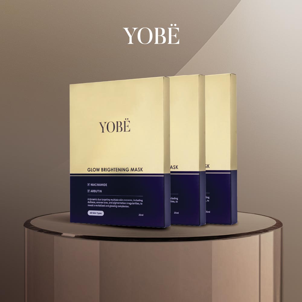 Combo 03 Hộp Mặt Nạ Dưỡng Trắng Da YOBE Glow Brightening Mask (5 miếng/hộp)