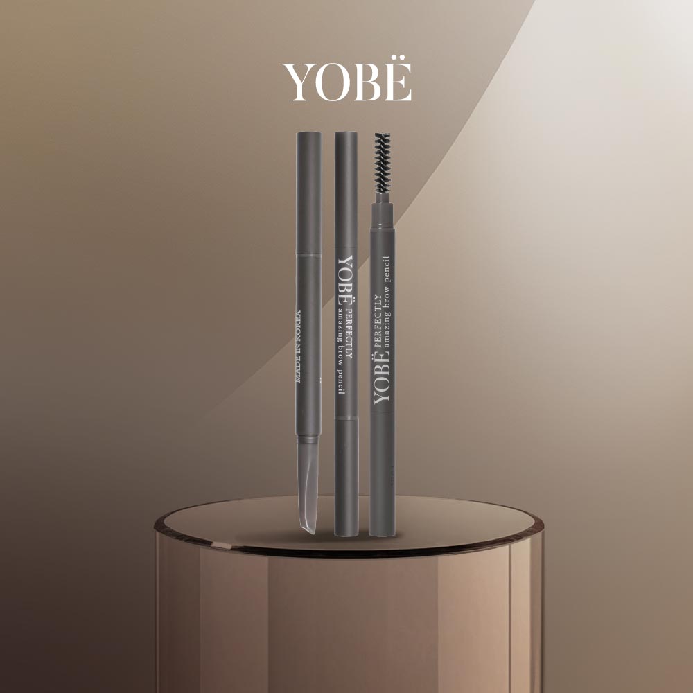 Chì Kẻ Mày 2 Đầu YOBE #Xám Đen (Dark Grey)