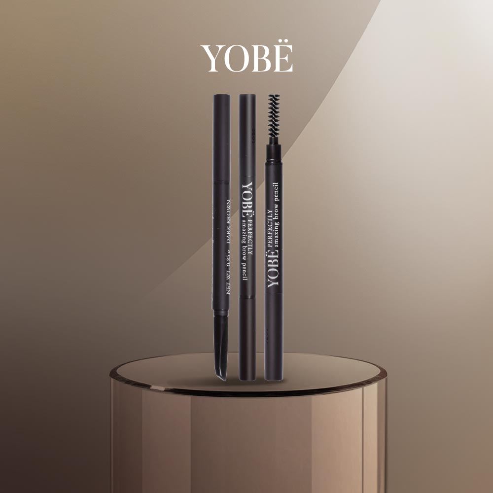 Chì Kẻ Mày 2 Đầu YOBE #Nâu Đen (Dark Brown)