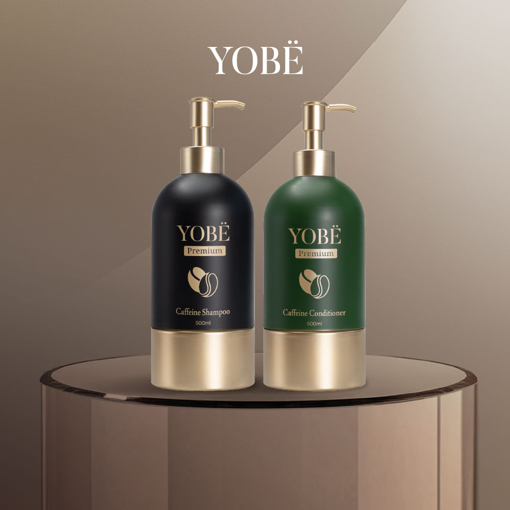 Combo Gội Xả Detox Da Đầu & Bóng Mượt Tóc Premium Caffein YOBE
